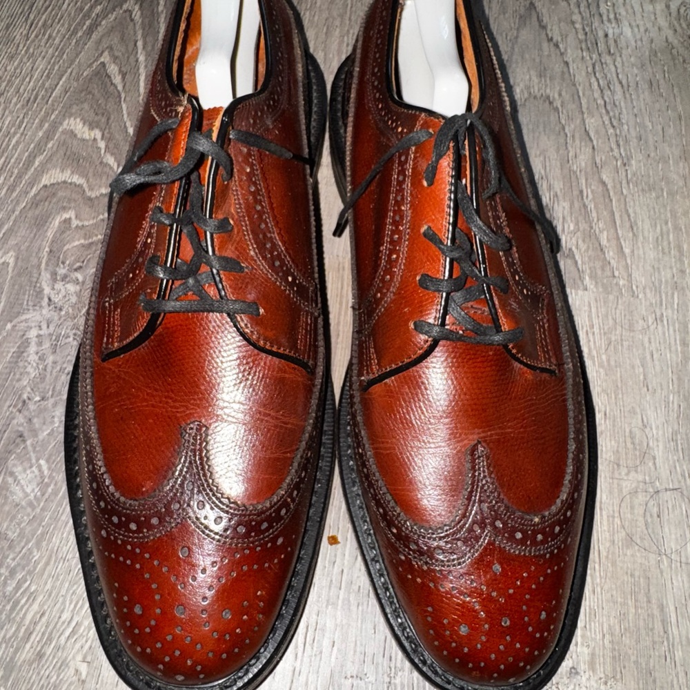 O’Sullivans 100% Genuine Brown Leather Men's Dress Shoes